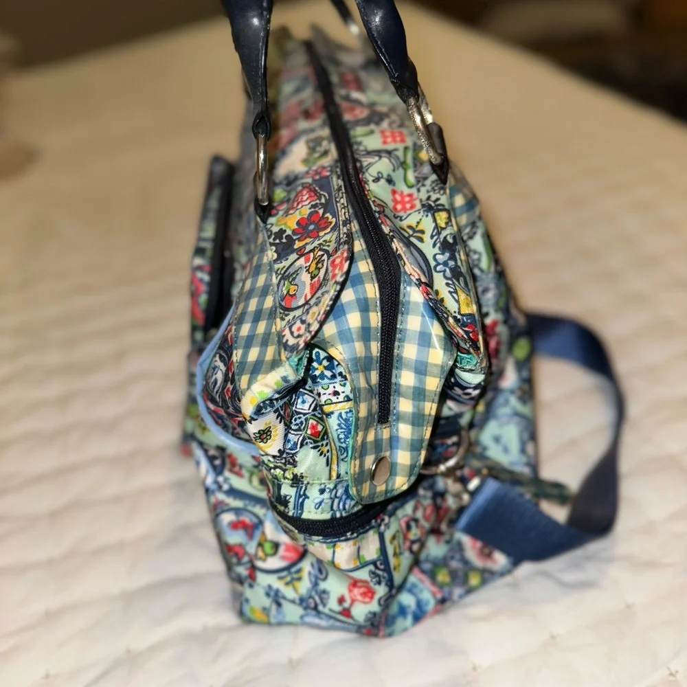 Oilily Vintage/RARE Blue Patterned Diaper Bag